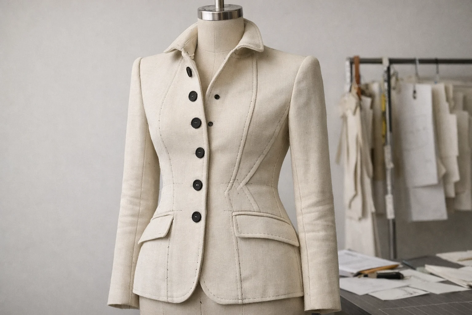 服装打板细节实拍